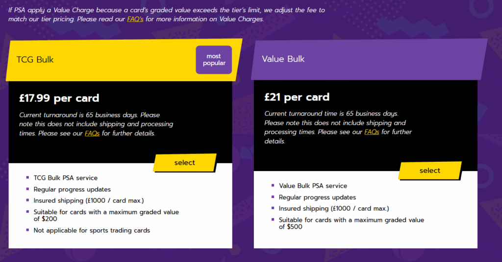 How to choose the right grading tier for trading cards
